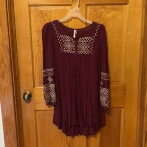 Aztec long sleeve high-low dress (boutique)
